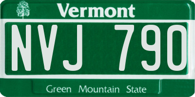 VT license plate NVJ790