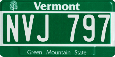 VT license plate NVJ797