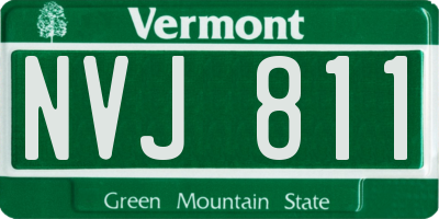 VT license plate NVJ811