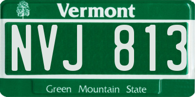 VT license plate NVJ813