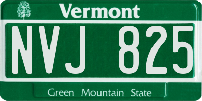VT license plate NVJ825
