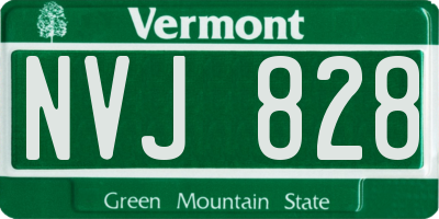 VT license plate NVJ828