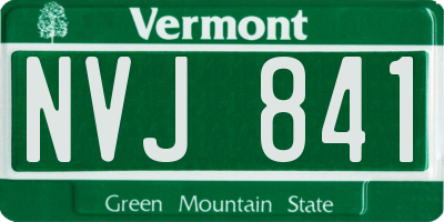 VT license plate NVJ841