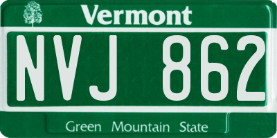 VT license plate NVJ862