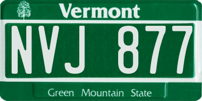 VT license plate NVJ877