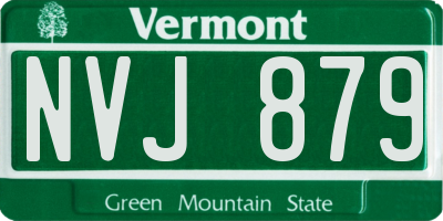 VT license plate NVJ879