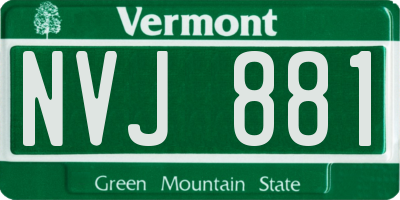 VT license plate NVJ881