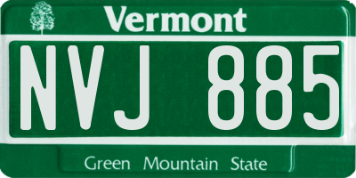 VT license plate NVJ885