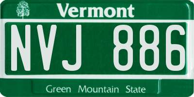 VT license plate NVJ886
