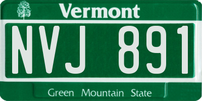 VT license plate NVJ891