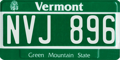 VT license plate NVJ896