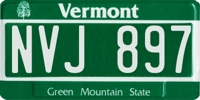 VT license plate NVJ897
