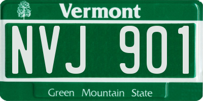 VT license plate NVJ901