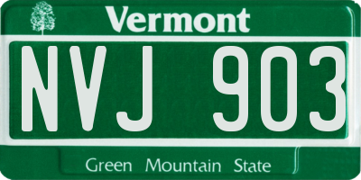VT license plate NVJ903
