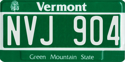 VT license plate NVJ904