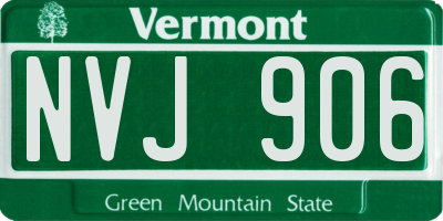 VT license plate NVJ906