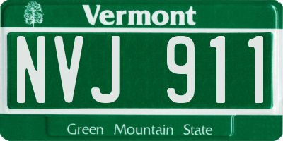 VT license plate NVJ911