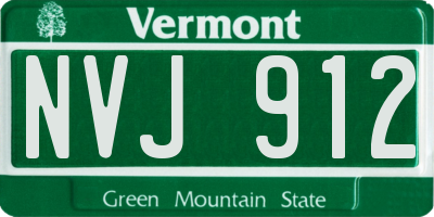 VT license plate NVJ912