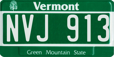 VT license plate NVJ913