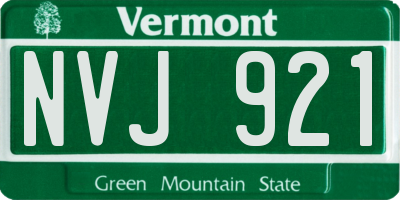 VT license plate NVJ921