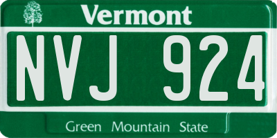 VT license plate NVJ924