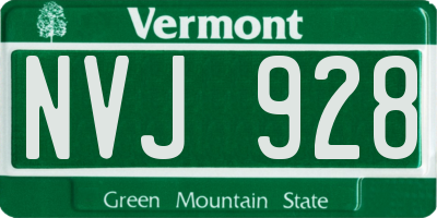 VT license plate NVJ928