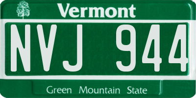 VT license plate NVJ944