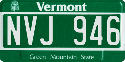 VT license plate NVJ946