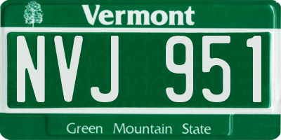 VT license plate NVJ951