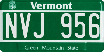 VT license plate NVJ956