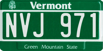 VT license plate NVJ971