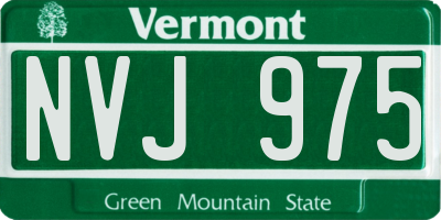 VT license plate NVJ975