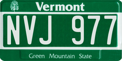 VT license plate NVJ977