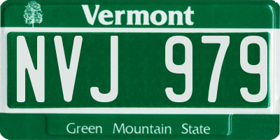 VT license plate NVJ979