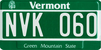 VT license plate NVK060