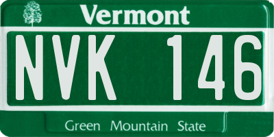 VT license plate NVK146