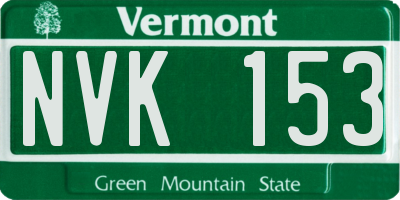 VT license plate NVK153