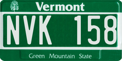 VT license plate NVK158