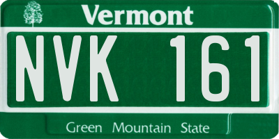 VT license plate NVK161