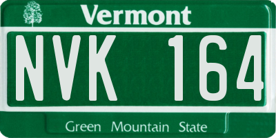 VT license plate NVK164