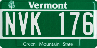 VT license plate NVK176