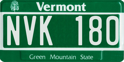 VT license plate NVK180