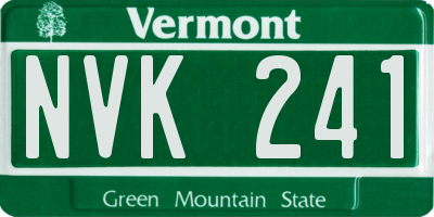 VT license plate NVK241