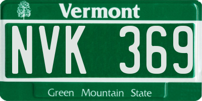 VT license plate NVK369