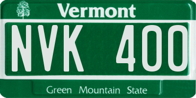 VT license plate NVK400