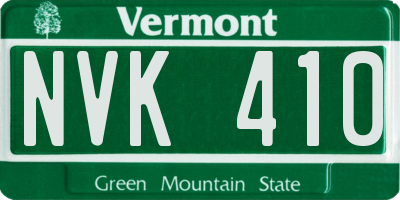 VT license plate NVK410