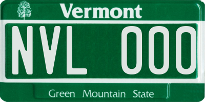 VT license plate NVL000