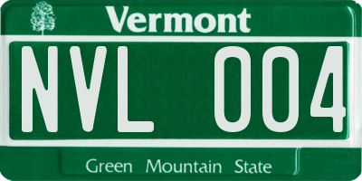 VT license plate NVL004
