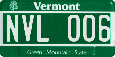 VT license plate NVL006