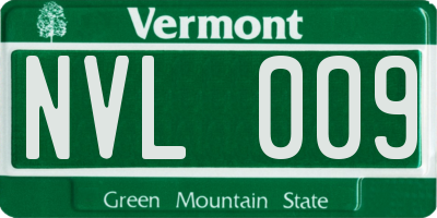 VT license plate NVL009